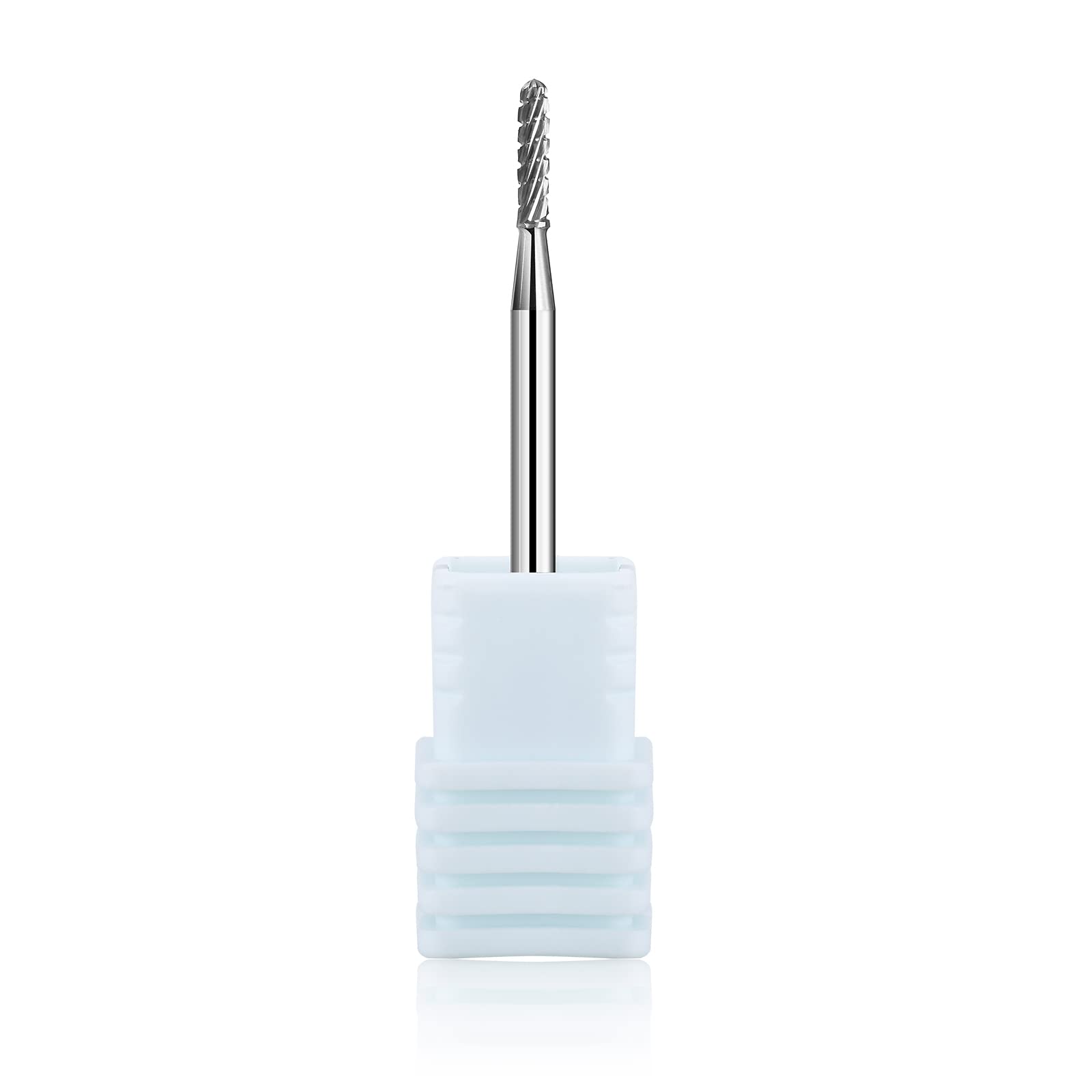 NMKL38 Safety Nail Drill Bits Tungsten Carbide Rotary Burrs Cuticle Clean for Nail Salon Manicure Tools 3/32 Grain Shaped for Electric Nail File Machine